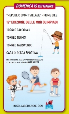 DOMENICA 15 SETTEMBRE 2024: 12^EDIZIONE DELLE MINI OLIMPIADI - IL PAESE DEI  BALOCCHI JESOLO