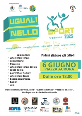 UGUALI NELLO SPORT - 6 GIUGNO 2025 - IL PAESE DEI BALOCCHI JESOLO